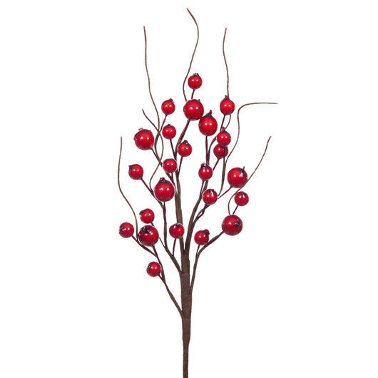 Set 12 Pick Bacche Ilex 32 cm Rosso