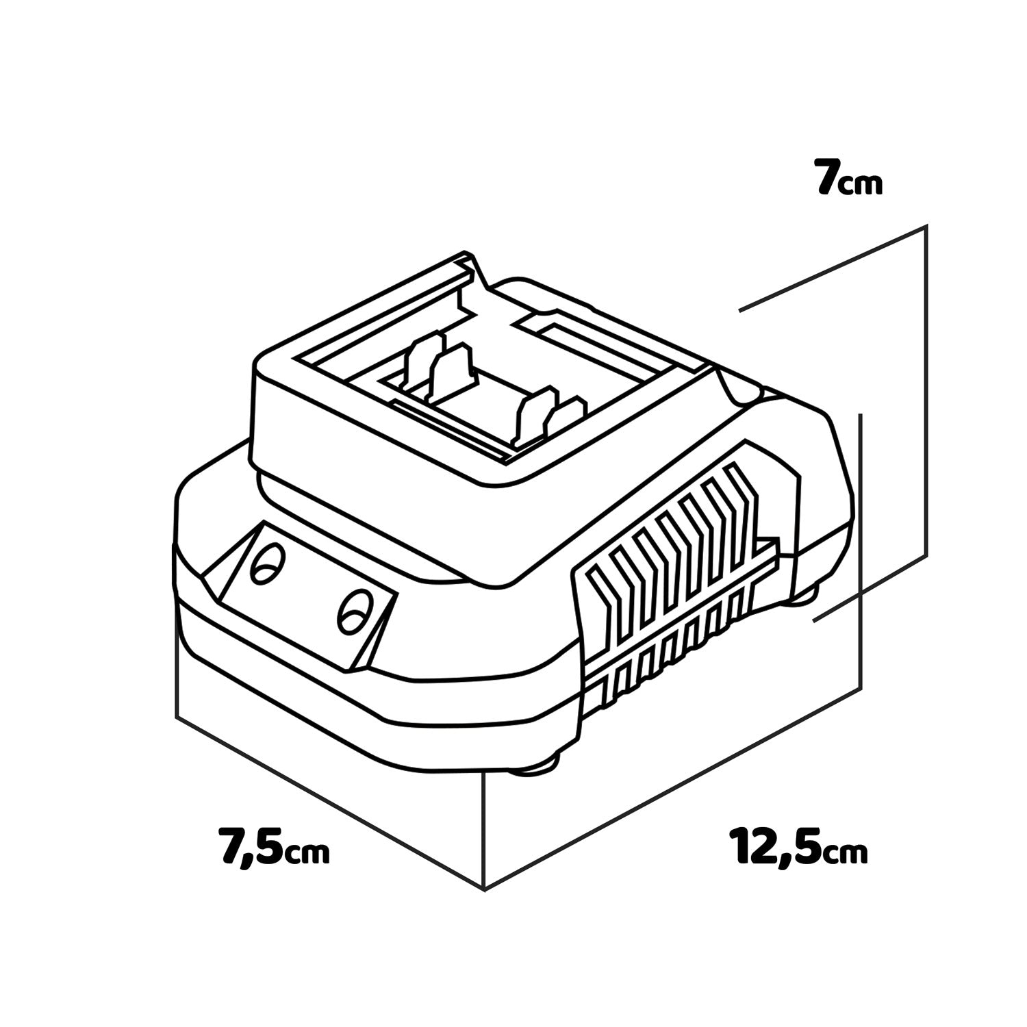 Xovias 20 - Caricabatterie fast charge universale per batterie 2Ah/4Ah Alfa Line