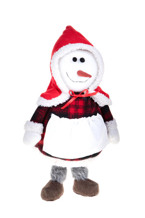 Snow Mother Pupazzo H43 cm in Tessuto Rosso