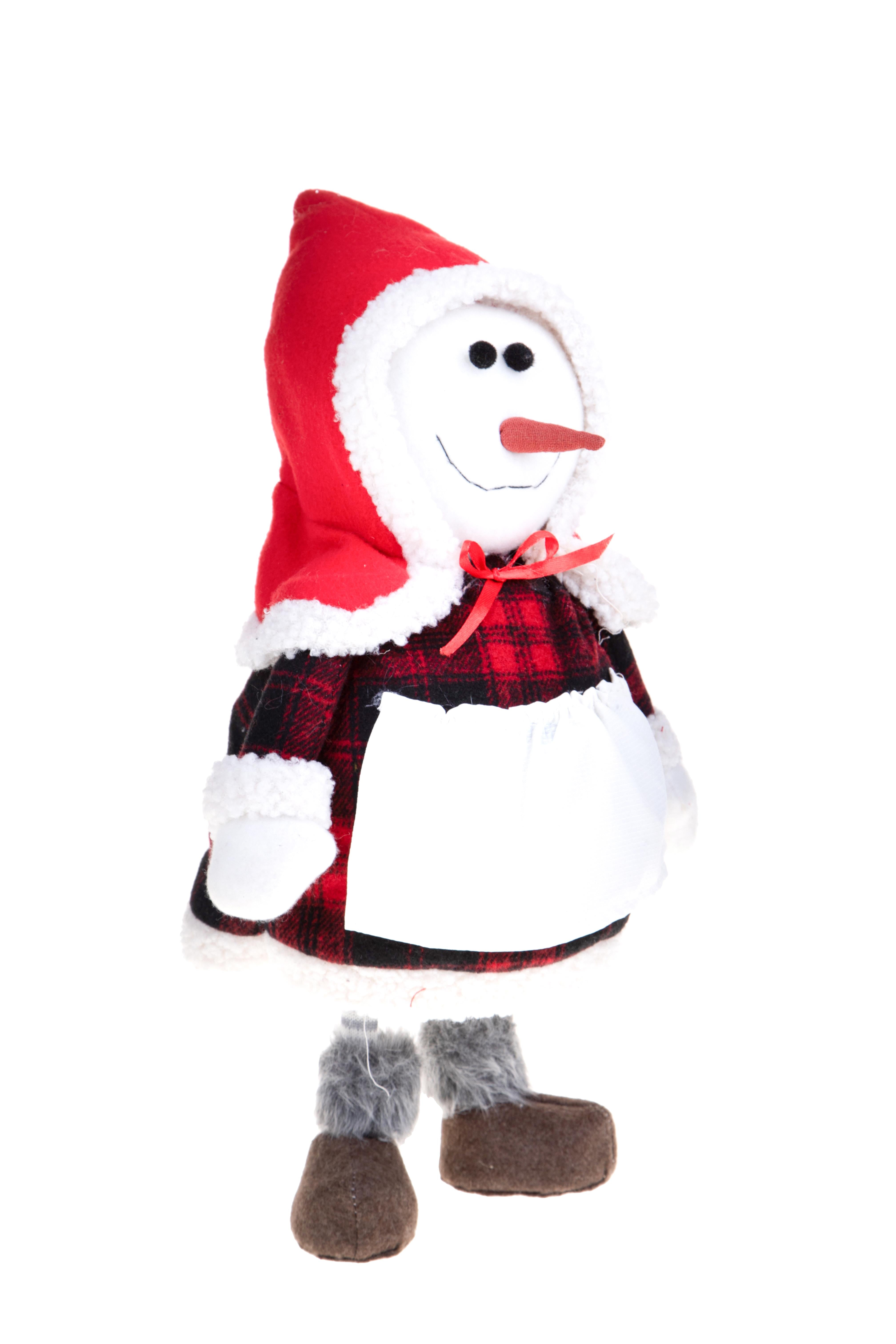 Snow Mother Pupazzo H43 cm in Tessuto Rosso