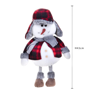 Snow Father Pupazzo H43 cm in Tessuto Rosso