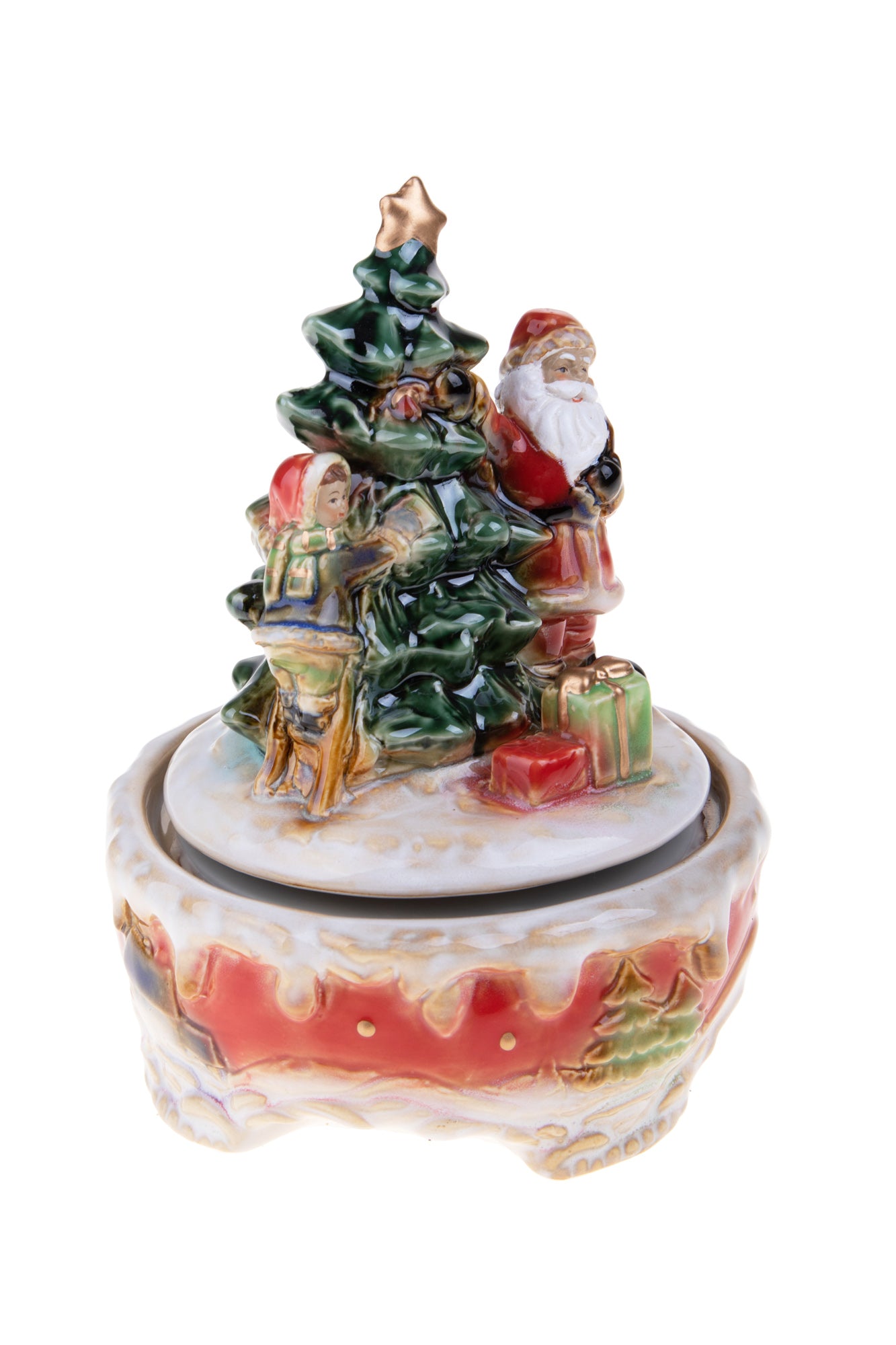 Carillon con Babbo e Albero 20 cm