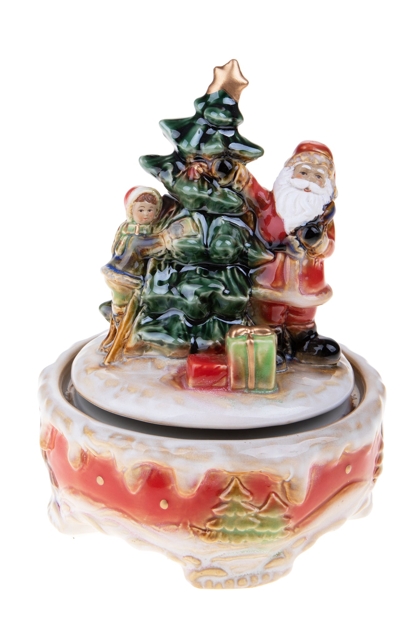 Carillon con Babbo e Albero 20 cm