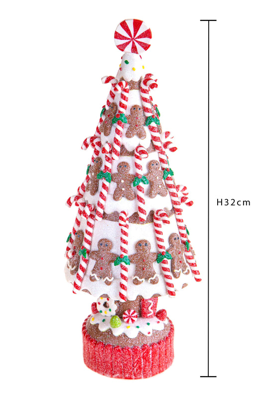 Albero Ginger Bread H32 cm Rosso