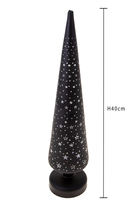 Albero Mini Stelle con Led H40 cm Nero