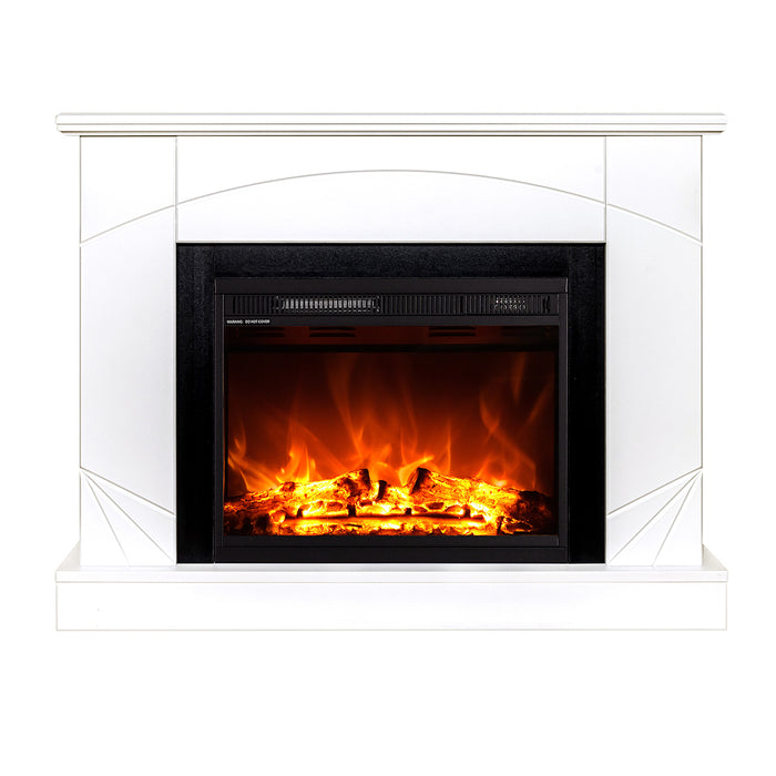 Camino Elettrico da Pavimento 85x110x27 cm Effetto Fiamma 1500W Madeira & Lorance