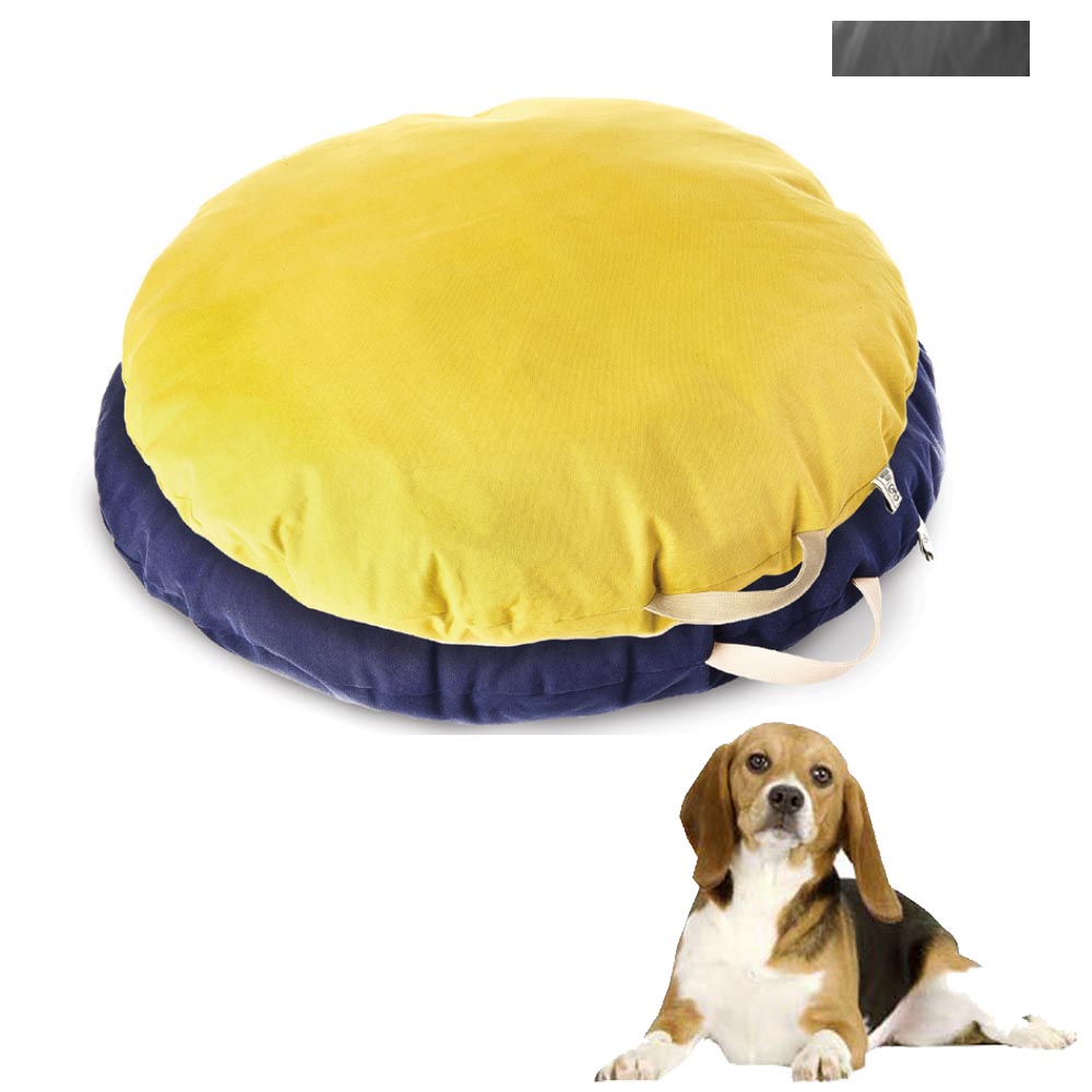 Cuscino per cani rotondo beanbag coloro grigio diametro 80 cm