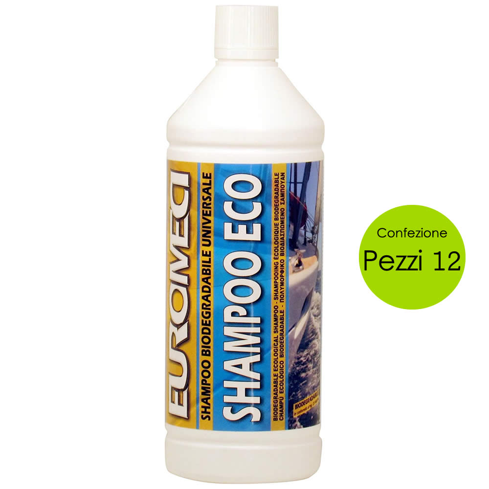 Euromeci shampoo eco shampoo ecologico universale confezione da 12 pezzi da 1 litro