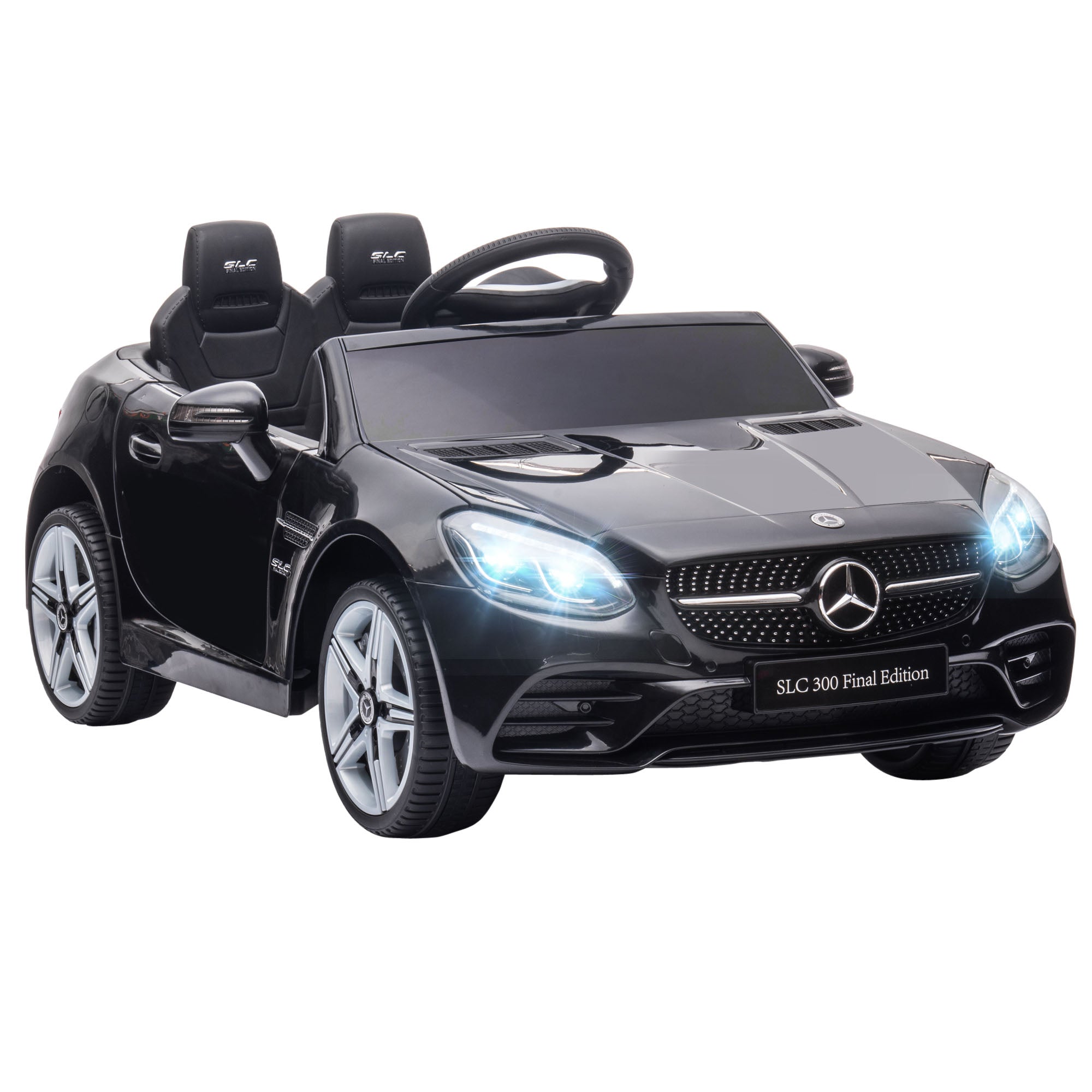 Macchina Elettrica per Bambini Licenza Mercedes SLC 300 con Telecomando Nero