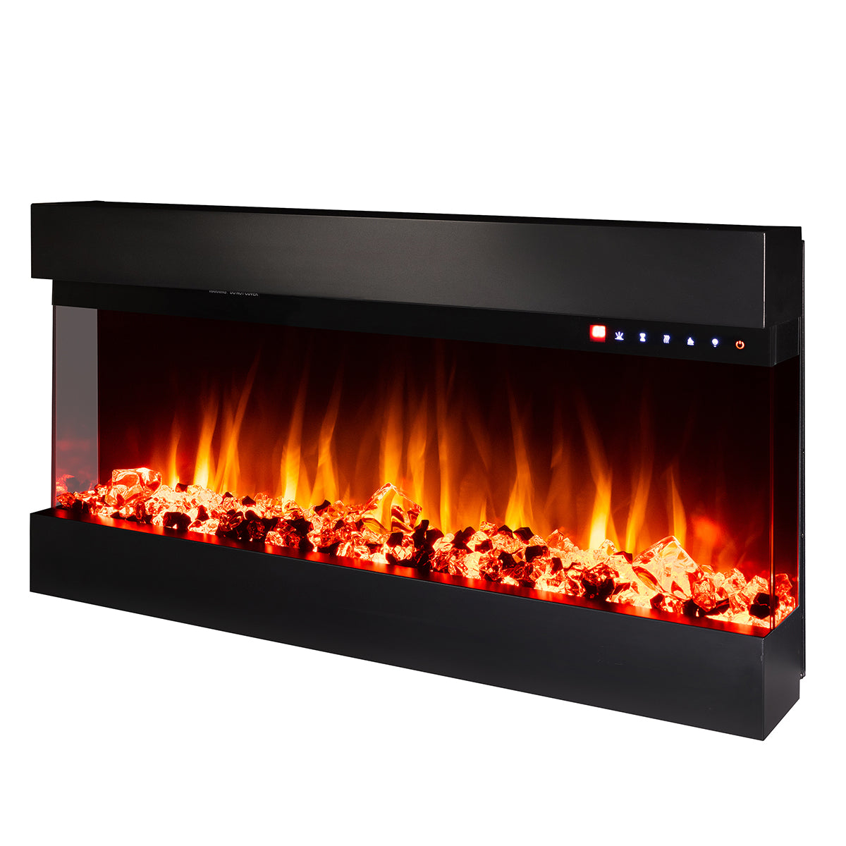 Camino Elettrico da Incasso 48,4x93x20 cm Effetto Fiamma 1500W Dalas