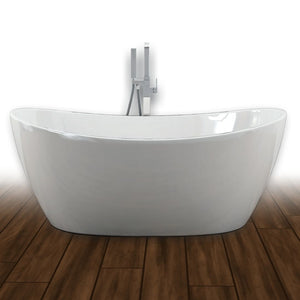 Vasca da bagno free standing 004 acrilico bianco lucido ovale *** misure l170xh68xp80, confezione 1