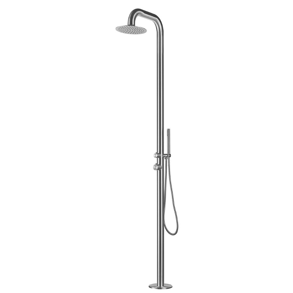 colonna doccia acciaio inox summer a pavimento da giardino da esterno outdoor *** confezione 1