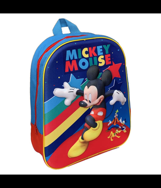 Zainetto Scuola Mickey Mouse 3d 32 Cm Zaino Asilo Topolino Elementari Bambini         