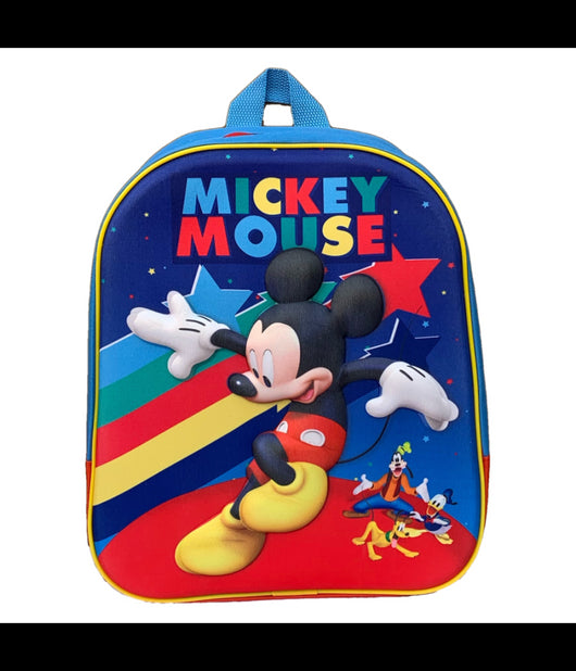 Zainetto Scuola Mickey Mouse 3d 32 Cm Zaino Asilo Topolino Elementari Bambini         