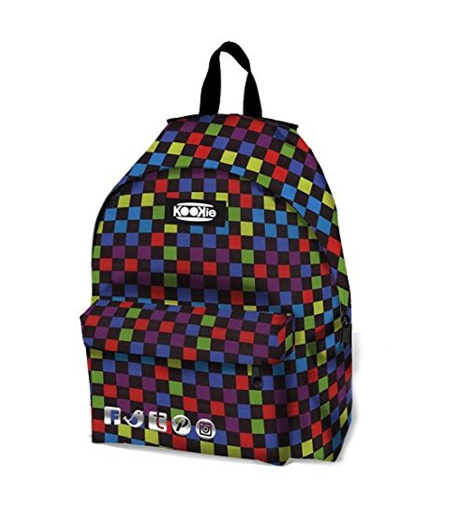 Zaino Kookie Gut Color Fantasia Multicolor Imbottito Scuola Tempo Libero Unisex         