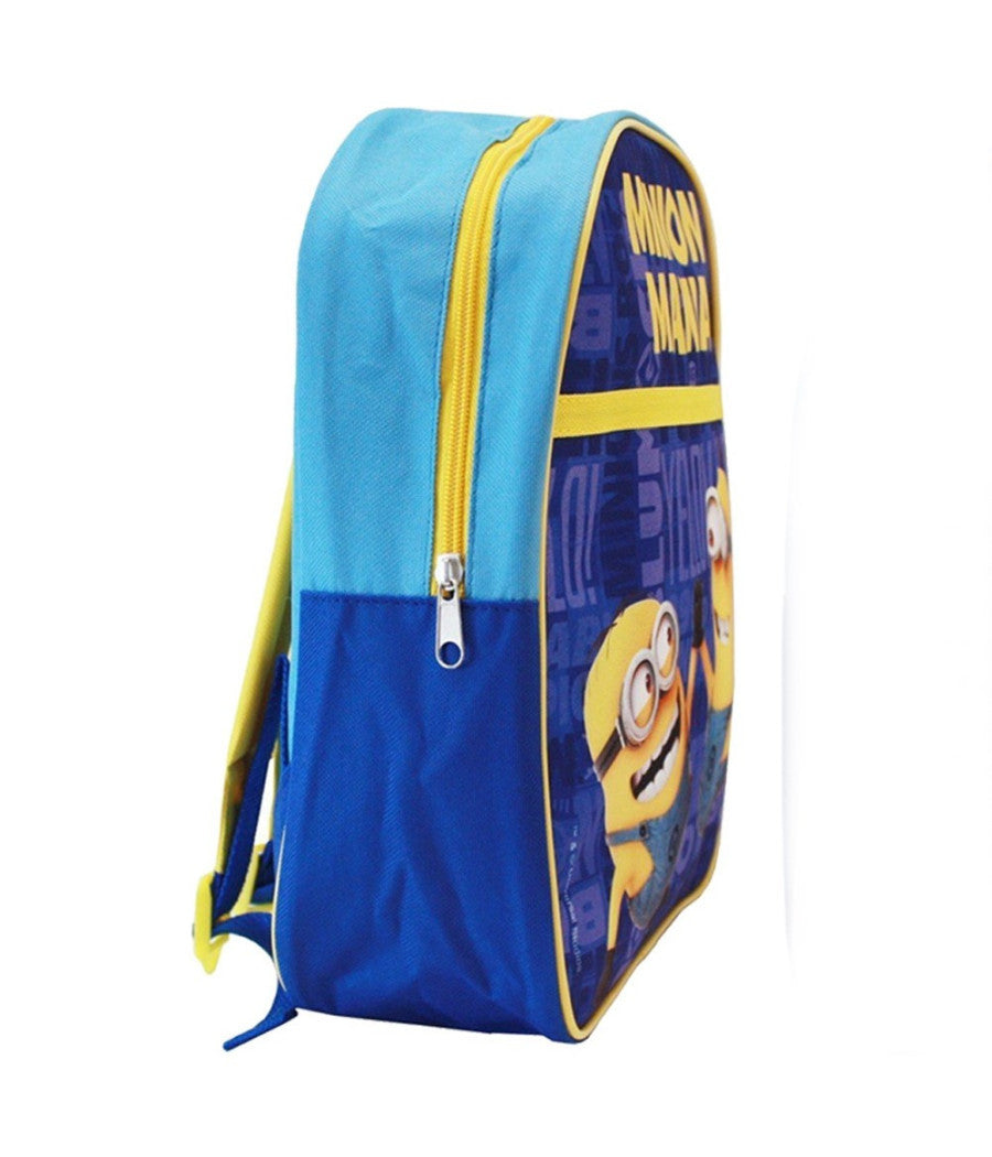 Zaino Minions Cattivissimo Me Colore Blu Bambini Asilo Tempo Libero Elementari         