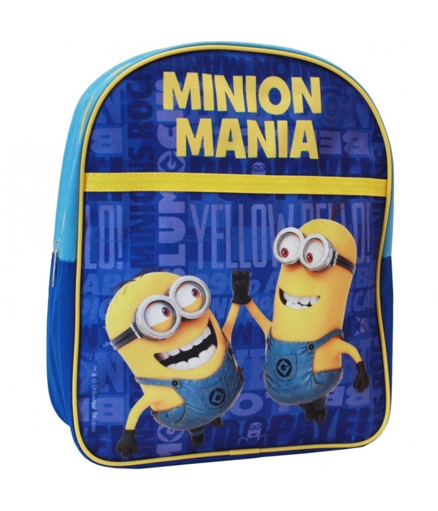 Zaino Minions Cattivissimo Me Colore Blu Bambini Asilo Tempo Libero Elementari         