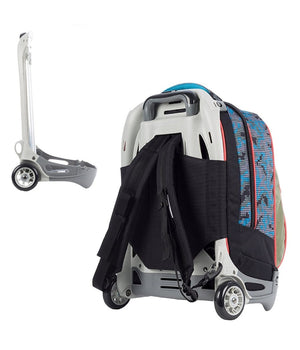 Zaino Scuola  Ragazzi Trolley 3in1 New Jack Bitmap Con Carrello Rimovibile         