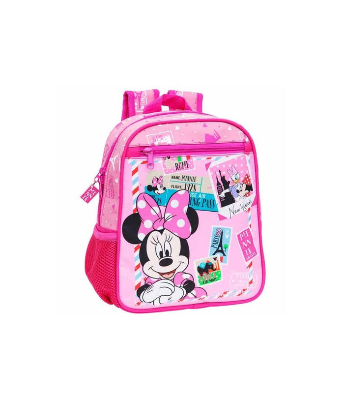 Zaino Zainetto Asilo Disney Minnie Travel City Altezza 28cm Spallacci Regolabili         