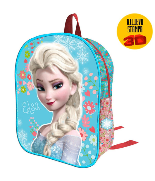 Zaino Zainetto Frozen Elsa Con Rilievo 3d Disney Bambine Scuola Asilo Elementari         