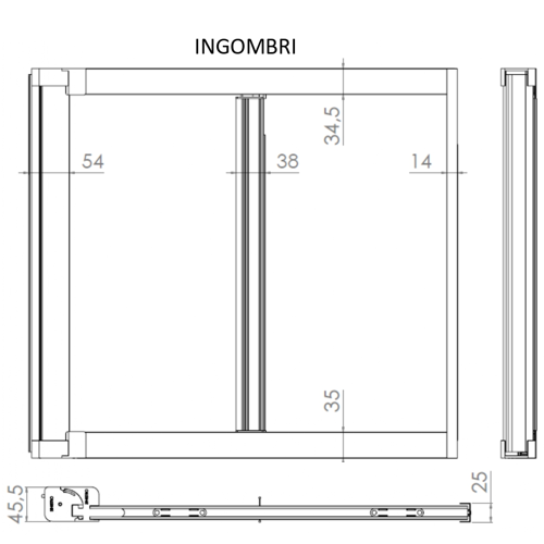 Zanzariera a Rullo Riducibile Laterale 160 x 250 colore Bianco 9010