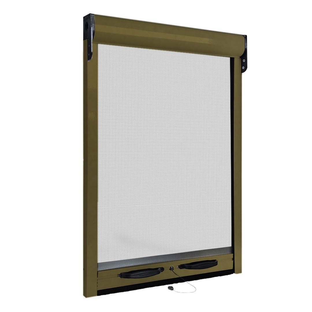 Zanzariera a rullo per finestra con cassonetto da 32mm 100x160cm bronzo - HDcasa