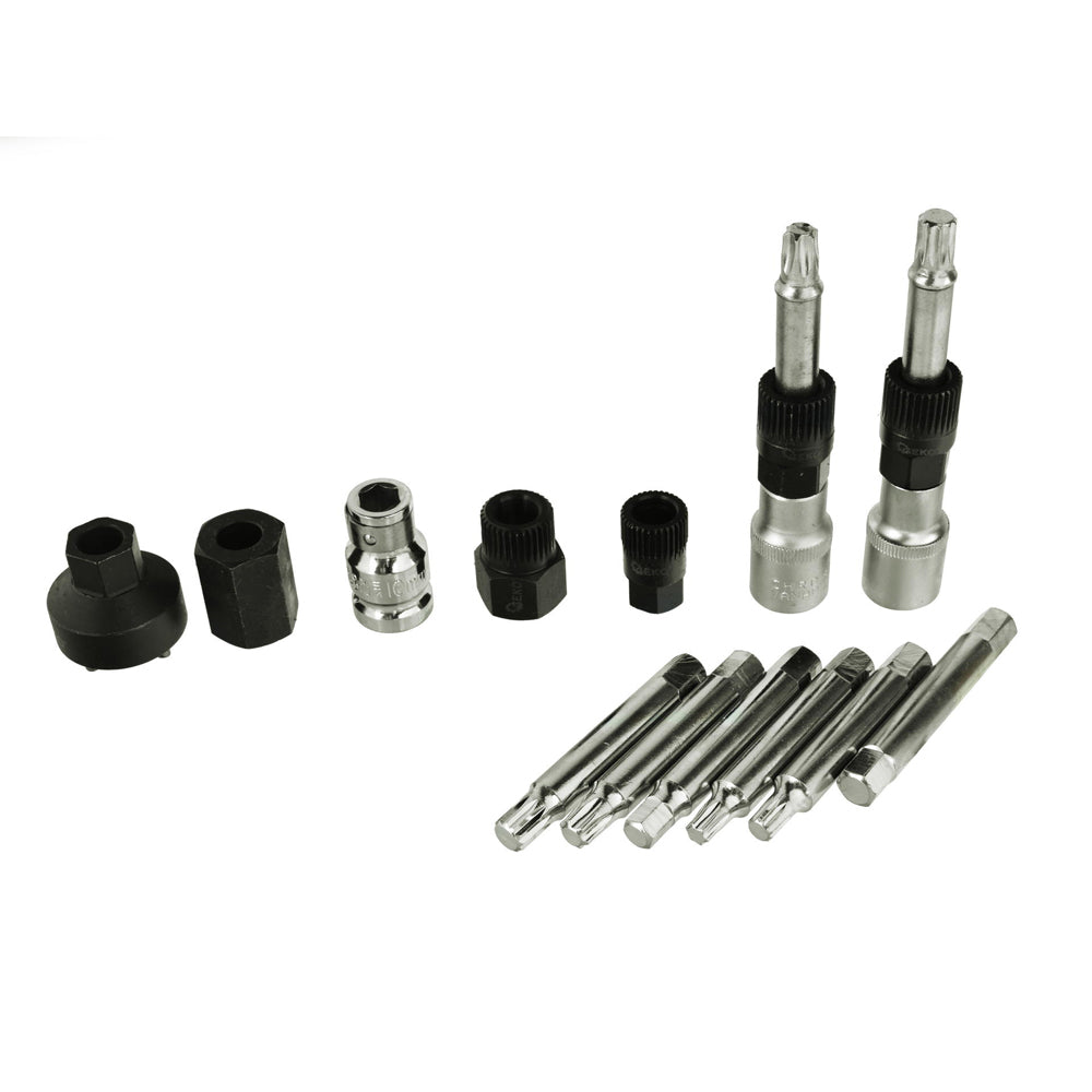 SET KIT 13PZ CHIAVI PER SMONTAGGIO MONTAGGIO PULEGGIA E ALTERNATORE GEKO G02780