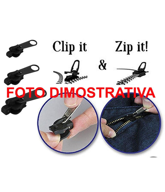 Zip Cerniera Universale 6 Pezzi 3 Dimensioni Riparazione Immediata Fix Zipper         