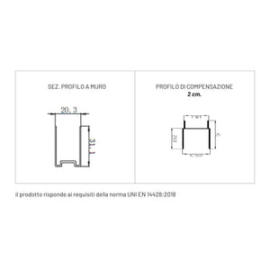 Ogomondo box doccia angolare con ante scorrevoli profilo cromato 4 millimetri acidato serigrafato *** misure 80x80x19...