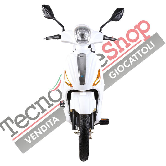 Bici Elettrica Scooter Z-TECH ZT-09-C 500W 20Ah 48V Batteria Piombo colore Bianco