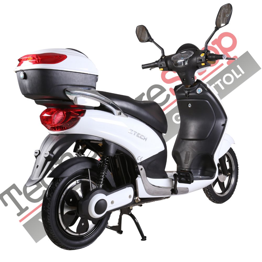 Bici Elettrica Scooter Z-TECH  ZT-09-CL 500W 20Ah 48V Batteria Litio colore Bianco