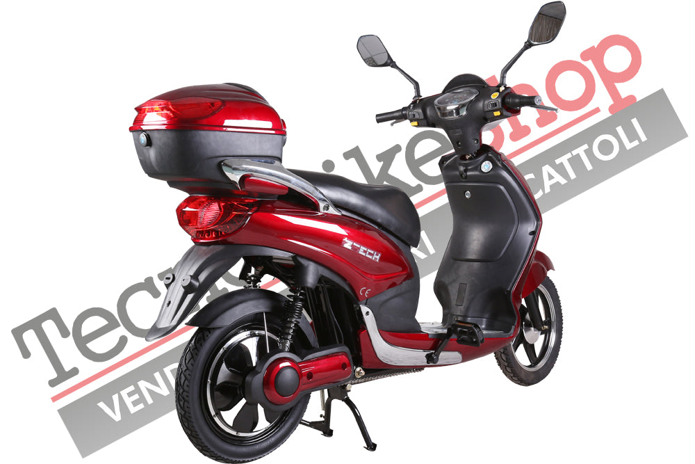 Bici Elettrica Scooter Z-TECH ZT-09-A  250W 12 Ah 48V Batteria Piombo colore Rosso