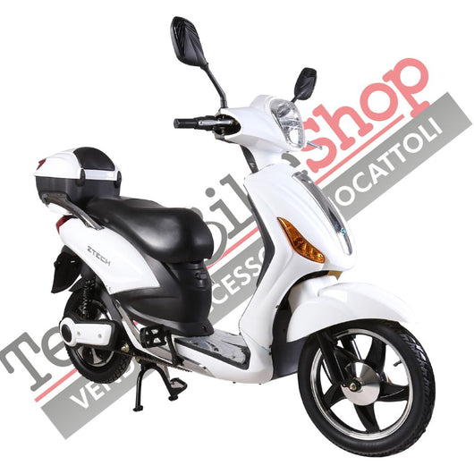 Bici Elettrica Scooter Z-TECH ZT-09-C 500W 20Ah 48V Batteria Piombo colore Bianco