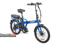 Bicicletta Elettrica a Pedalata assistita Pieghevole Z-Tech ZT-12 Camp 6.0 250w 36v 8ah colore Blu