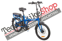 Bicicletta Elettrica a Pedalata assistita Pieghevole Z-Tech ZT-12 Camp 6.0 250w 36v 8ah colore Blu