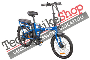 Bicicletta Elettrica a Pedalata assistita Pieghevole Z-Tech ZT-12 Camp 6.0 250w 36v 8ah colore Blu