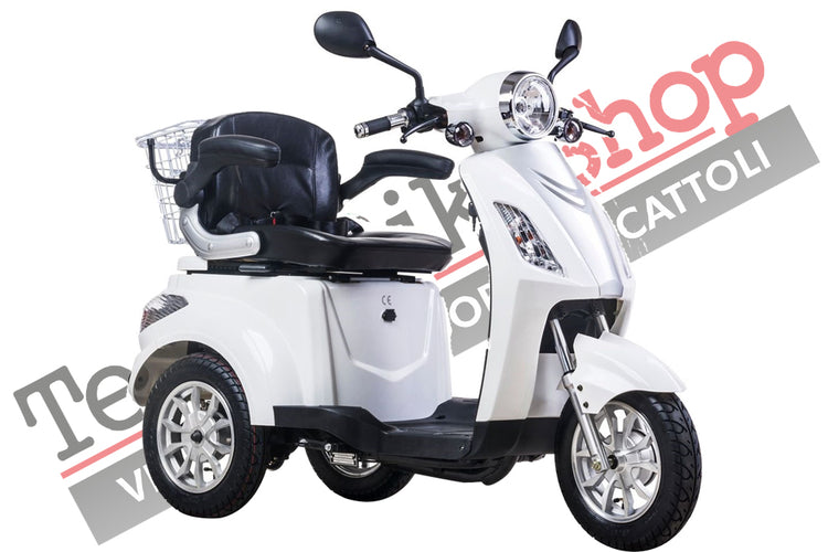 Scooter Z-TECH ZT-15-D  polliciTRILUX PLUS pollici 3 RUOTE Diffperenziale per Disabili e Anziani colore Bianco