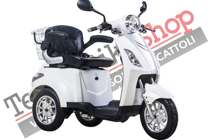 Scooter Z-TECH ZT-15-D  polliciTRILUX PLUS pollici 3 RUOTE Diffperenziale per Disabili e Anziani colore Bianco