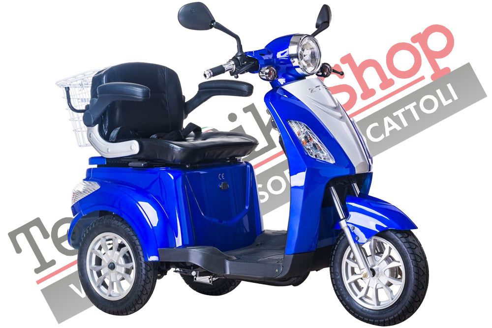 Scooter Z-TECH ZT-15-D  polliciTRILUX PLUS pollici 3 RUOTE Diffperenziale per Disabili e Anziani colore Blu