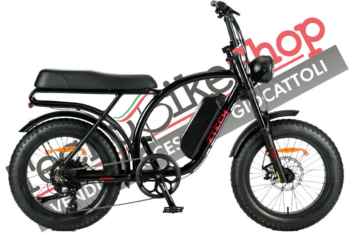 Bici Elettrica Z-Tech ZT-86-B Legacy 2.0 250W 48V 13Ah Batteria a Litio colore Nero