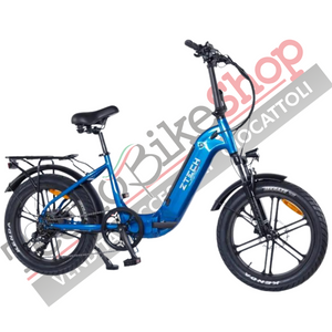 Bicicletta Elettrica Z-Tech ZT-89-K KRONOS 250/500W 48V13Ah Batteria Litio-Blu Metallizzato