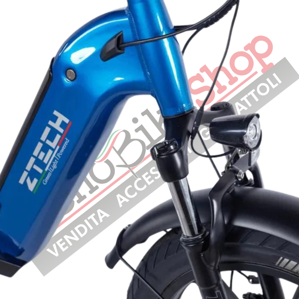 Bicicletta Elettrica Z-Tech ZT-89-K KRONOS 250/500W 48V13Ah Batteria Litio-Blu Metallizzato