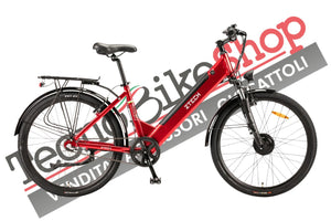 Bicicletta Elettrica A Pedalata Assistita Z-Tech ZT-83 Venezia Trekking 36v 12Ah colore Rosso