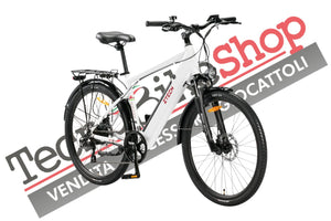 Bicicletta Elettrica A Pedalata Assistita Z-Tech ZT-84 Udine 36v 12ah colore Bianco