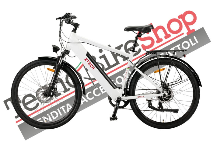 Bicicletta Elettrica A Pedalata Assistita Z-Tech ZT-84 Udine 36v 12ah colore Bianco