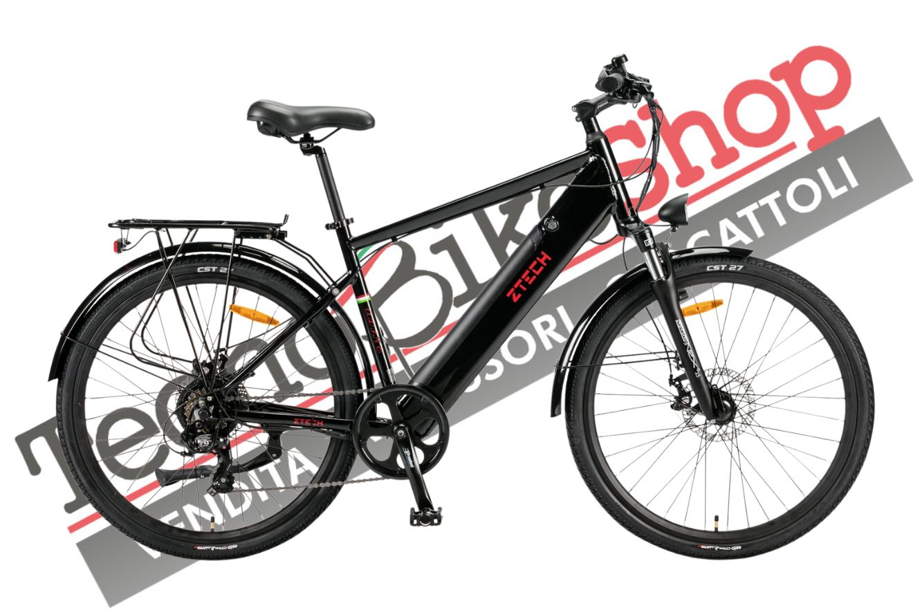 Bicicletta Elettrica A Pedalata Assistita Z-Tech ZT-84 Udine 36v 12ah colore Nero