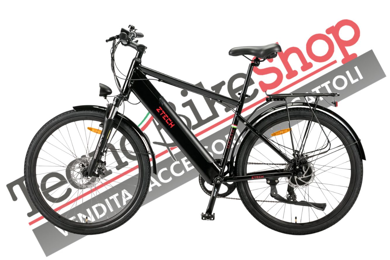 Bicicletta Elettrica A Pedalata Assistita Z-Tech ZT-84 Udine 36v 12ah colore Nero