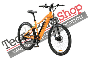 Bicicletta Elettrica A Pedalata Assistita Z-Tech ZT-85 Maira 250W 36V 12Ah colore Arancione