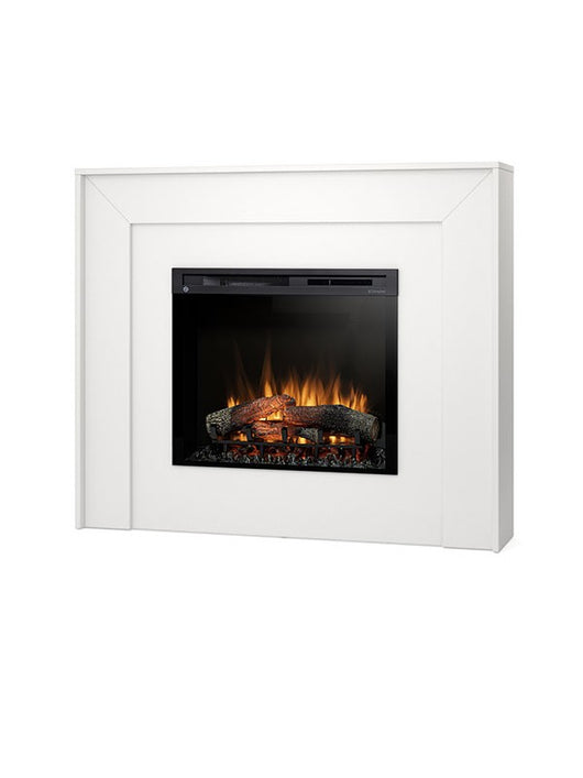 Caminetto elettrico a libera installazione a LED Mod. ZUNI - 28" colore Bianco opaco - 130,2 x 110 x 27,5