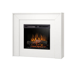 Caminetto elettrico a libera installazione a LED Mod. ZUNI - 23" colore Bianco opaco - 108,2 x 93,5 x 27,5